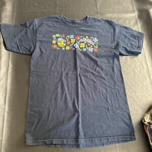 Krooked blue flower Mark Gonzales t-shirt men's L